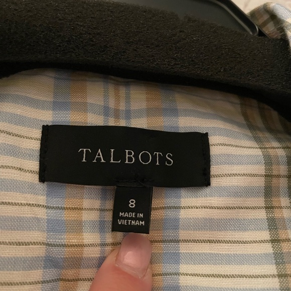 Talbot’s Linen/Cotton madras blazer - Picture 5 of 6
